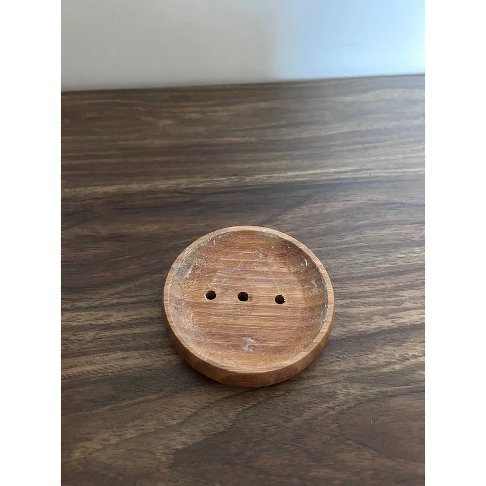 Buff City Soap Shave Bar 3.5oz Narcissist with Round Wooden Draining Soap Dish